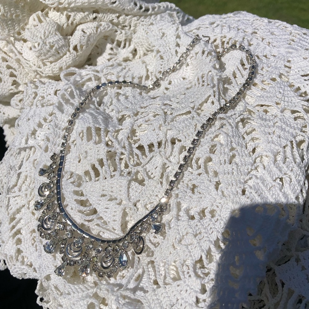 Vintage Statement Rhinestone Necklace - Picture 5 of 6